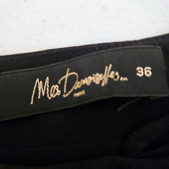 Mes Demoiselles Paris Elegant Tailored Black Maxi Skirt Size 36 Evening Cocktail - Picture 8 of 13
